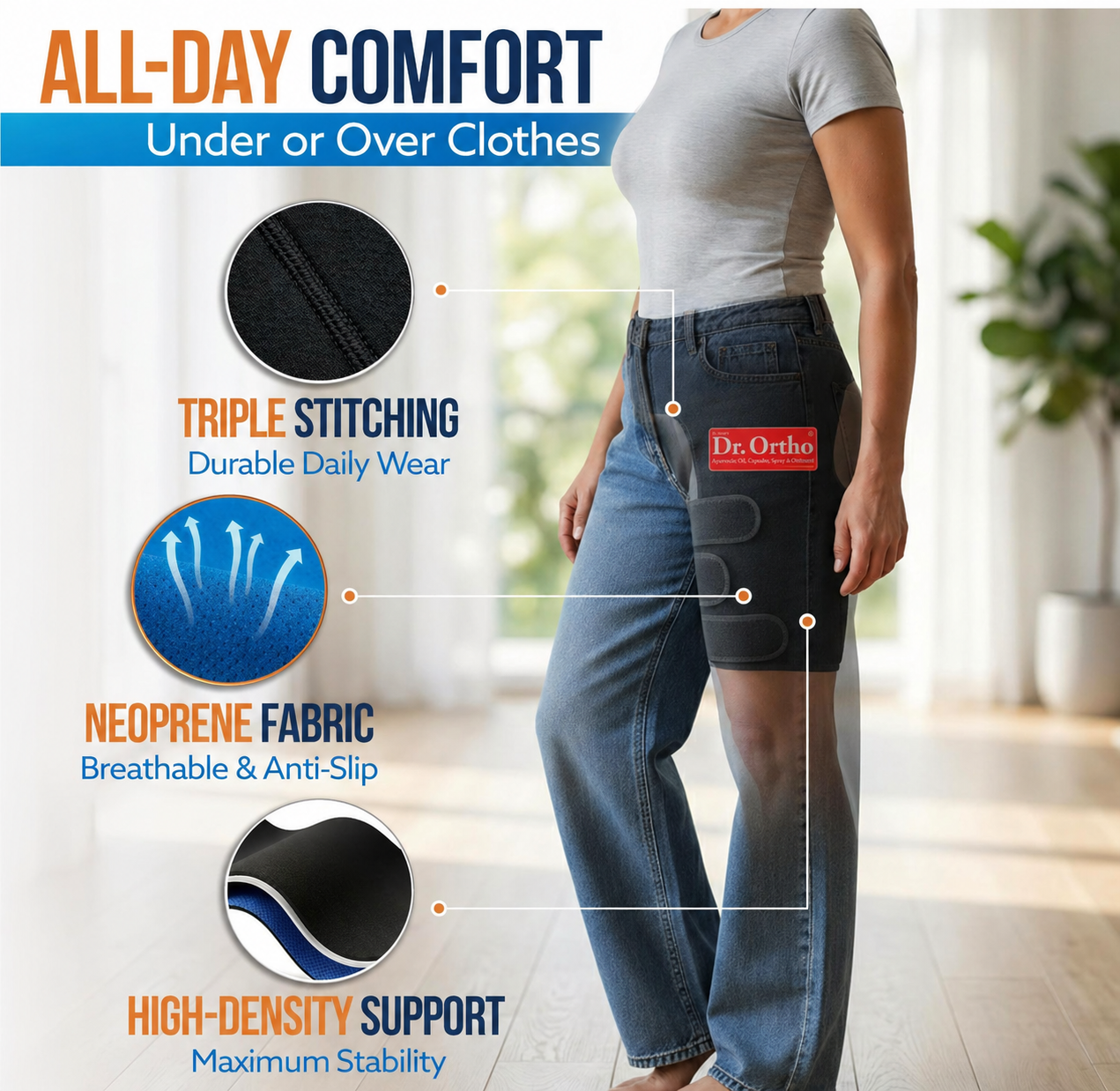 Sciatica Brace for Men and Women, Compression Support Belt Free Size, Slip Disc,L4,L5,S1,Lumber Pain Relief