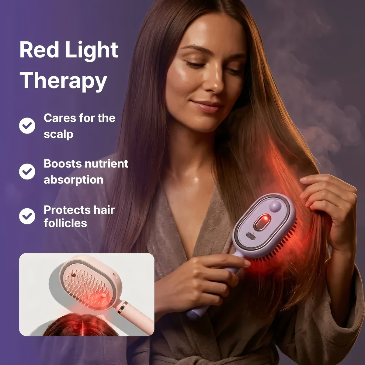 Fast Hair Straightening Comb, 3-IN-1 Scalp Spa Spray Comb